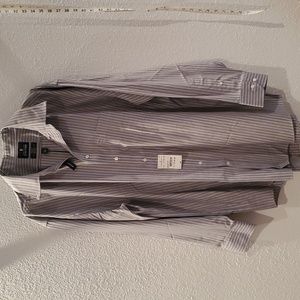 ❄️Stafford Grey pinstripe Dress Shirt